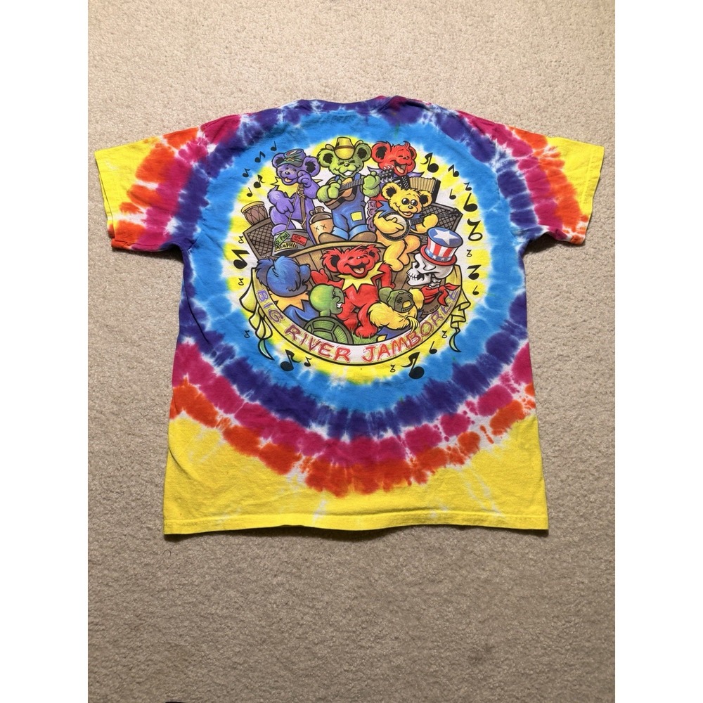 Grateful Dead Big River Jamboree Liquid Blue Tie Dye T Shirt XL Bears GDP - Picture 7 of 8